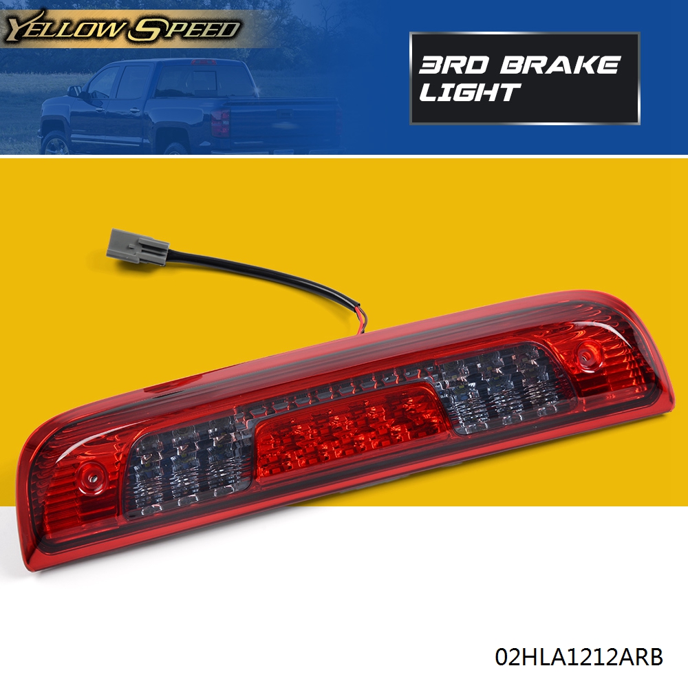 Rear 3rd LED Brake Light Red Smoke Chevy Silverado GMC Sierra 2014-2018