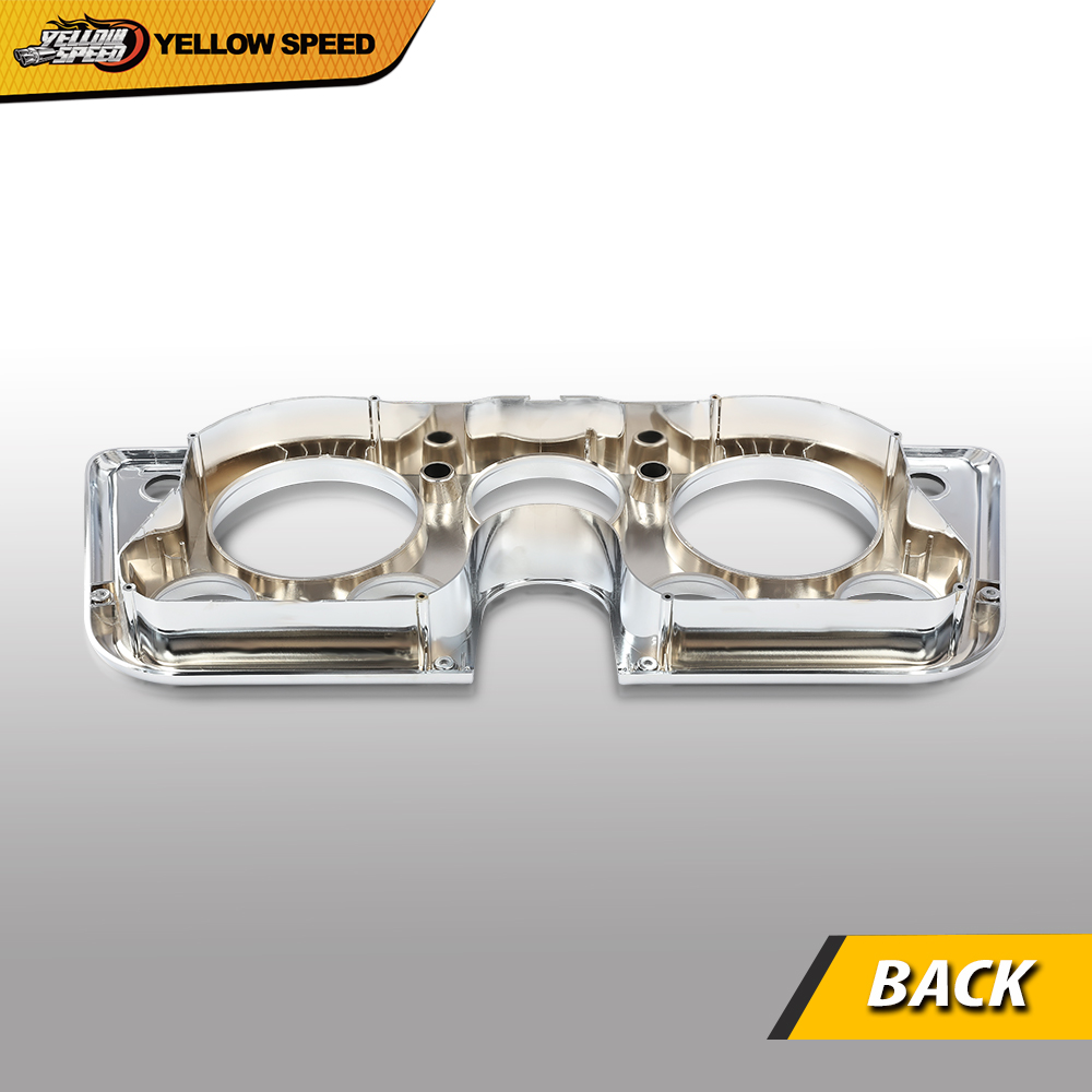 7 Hole Plastic Dash Bezel Chrome Black Part Fit For 1967-1972 Chevy C10 Truck US