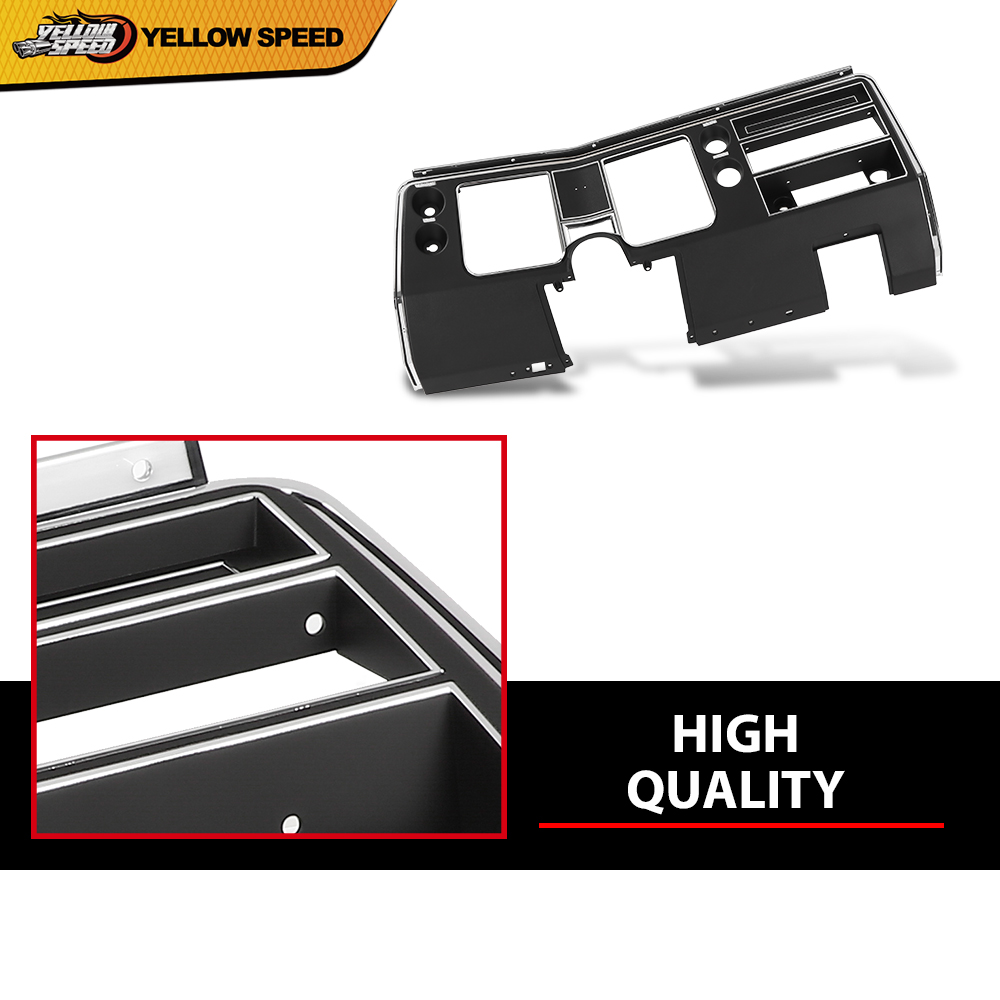 Dash Cover Bezel - Black (No AC) Fit For 1968 Chevy Chevelle