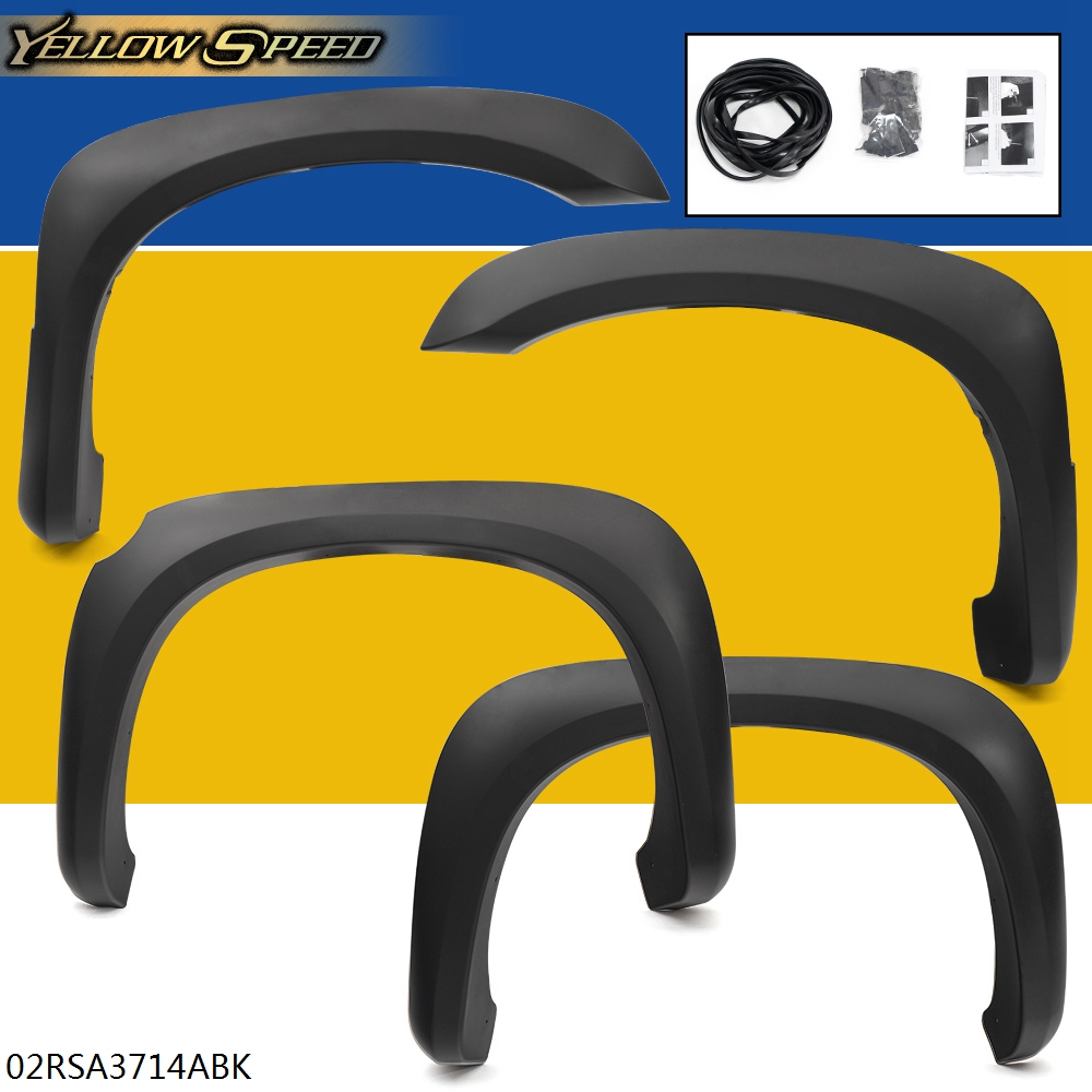 Set of 4 Factory Style Fender Flares For 20052011 Dodge Dakota Matte