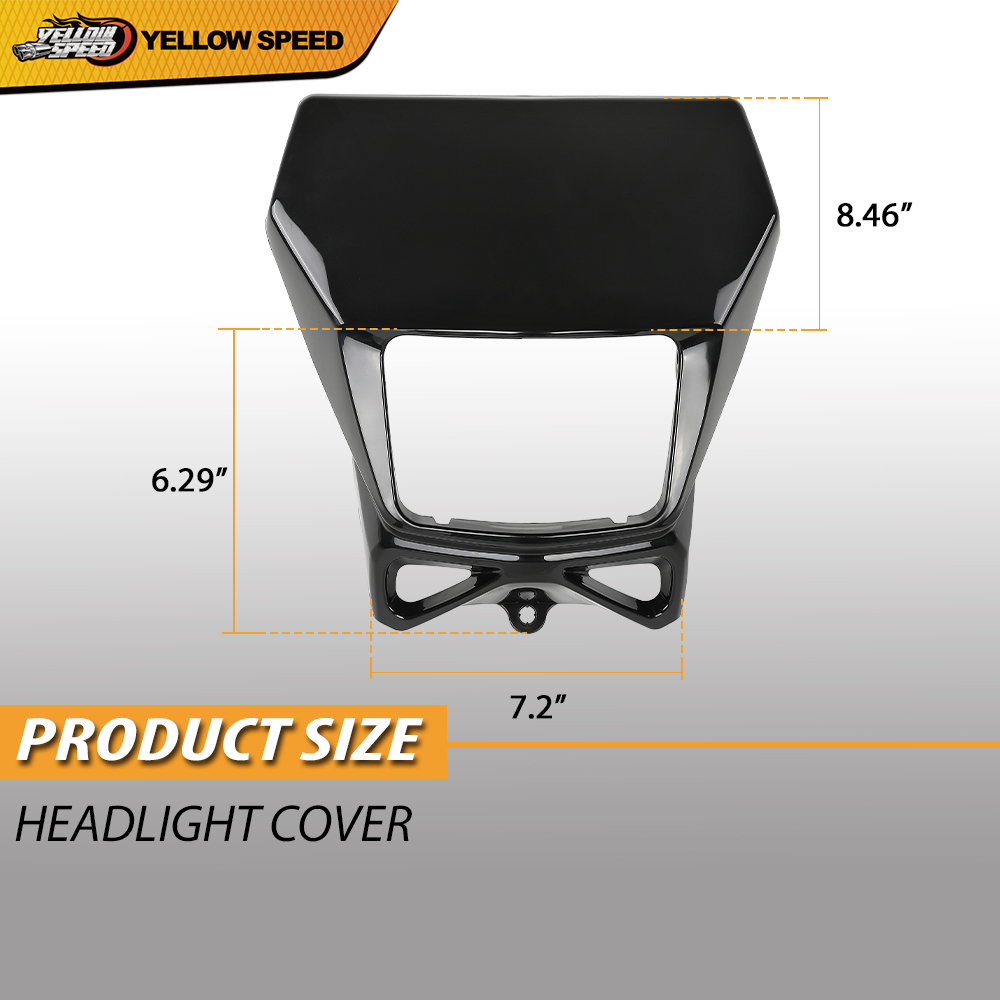 Black Headlight Cover For Suzuki DR-Z400S, DRZ400SM, DR200S, DR650SE - Big Wheel